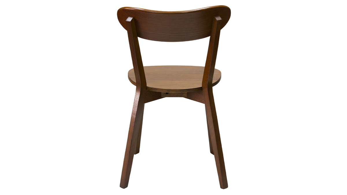 Chaises vintage bois fonc (lot de 2) DOVE