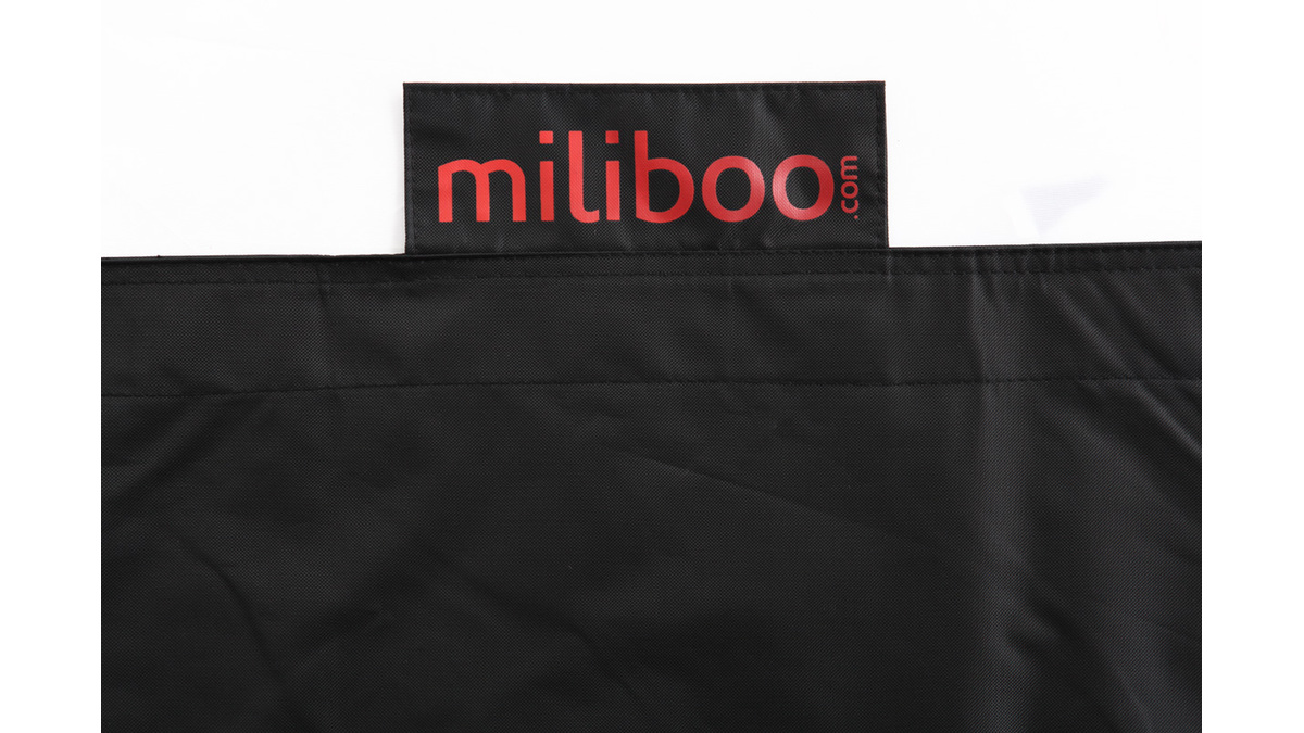 Pouf gant design polyester noir BIG MILIBAG