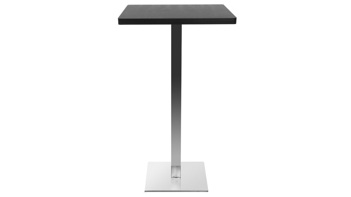 Table de bar design carre noire L60 cm JORY
