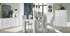 Buffet haut design avec portes laquées blanc brillant COMO