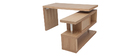 Bureau design modulable avec rangement 2 tiroirs amovible bois MAX