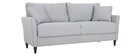 Canapé 3 places design en tissu gris clair avec rangement MEDLEY