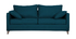 Canapé convertible scandinave 3 places bleu canard avec matelas 10 cm PAPEL