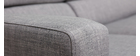 Canapé d'angle gauche design gris PORTLAND