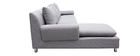 Canapé d'angle réversible design gris clair BRASILIA