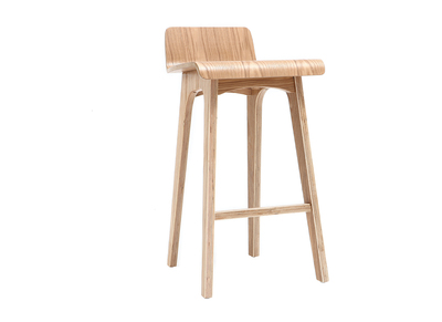 Chaise de bar scandinave bois naturel H65 cm BALTIK