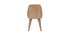 Chaise design bimatière blanc et bois clair FLUFFY