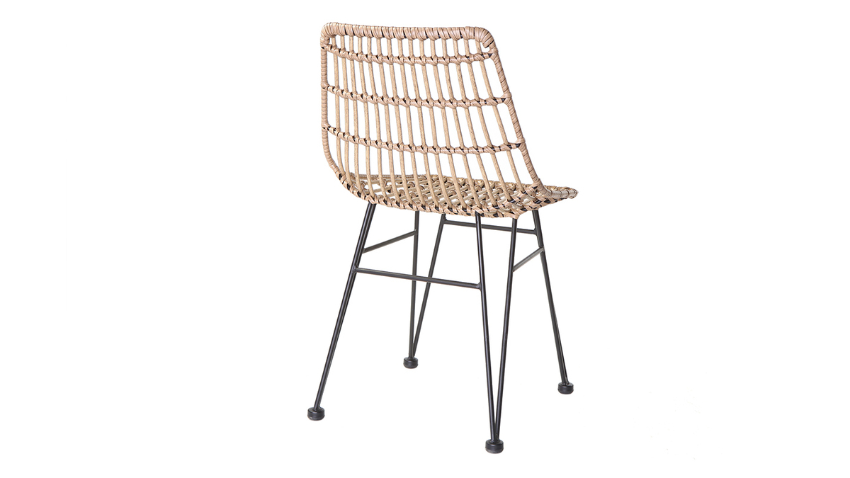 Chaise design en fils de rsine faon rotin MAJA