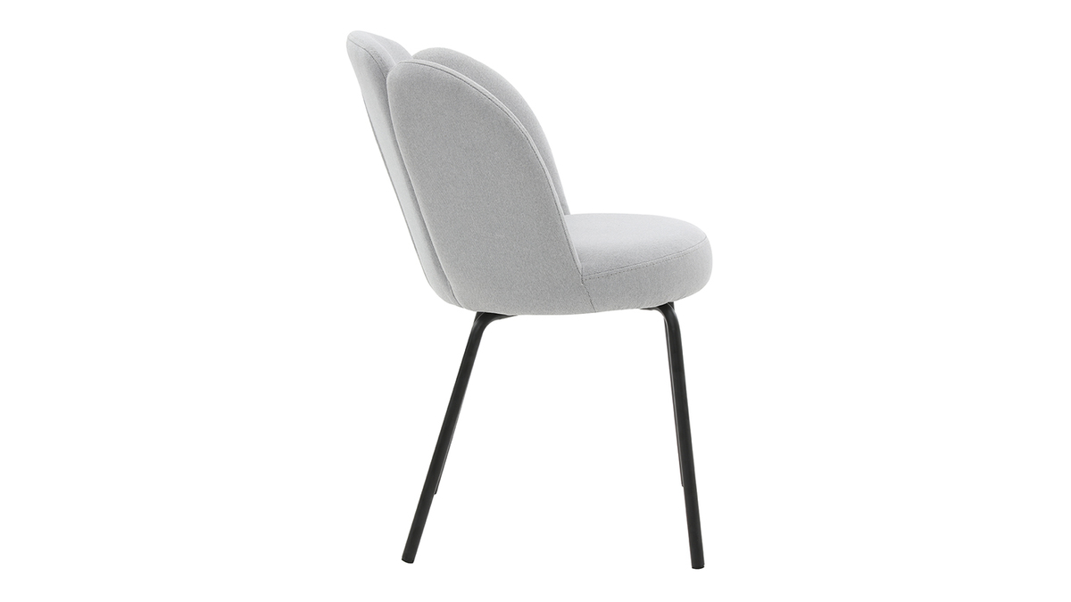 Chaise design en tissu gris clair FLOS