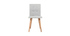 Chaise design gris clair et bois (lot de 2) HORTA