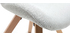 Chaise scandinave en tissu gris et bois clair ANYA