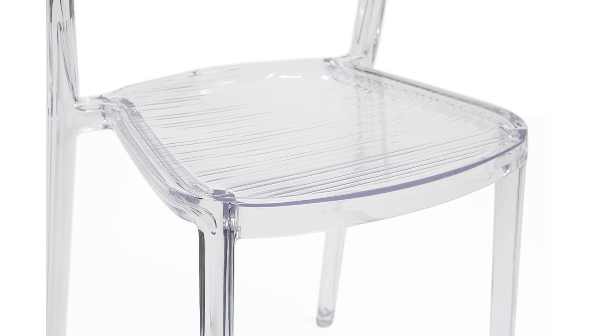 Chaises design transparentes empilables (lot de 2) PARADISE