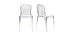 Chaises empilables design transparentes (lot de 2) THALYSSE
