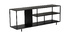 Étagère basse meuble TV design en métal noir L160 cm KARL