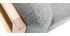 Fauteuil scandinave en tissu gris et bois YOKO