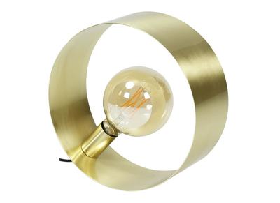 Lampe à poser design H30 cm métal brossé doré ORIA