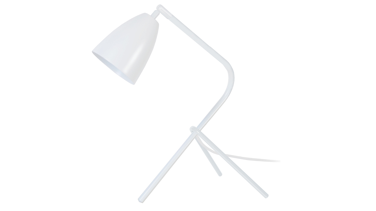 Lampe  poser design mtal blanc FRIDAY