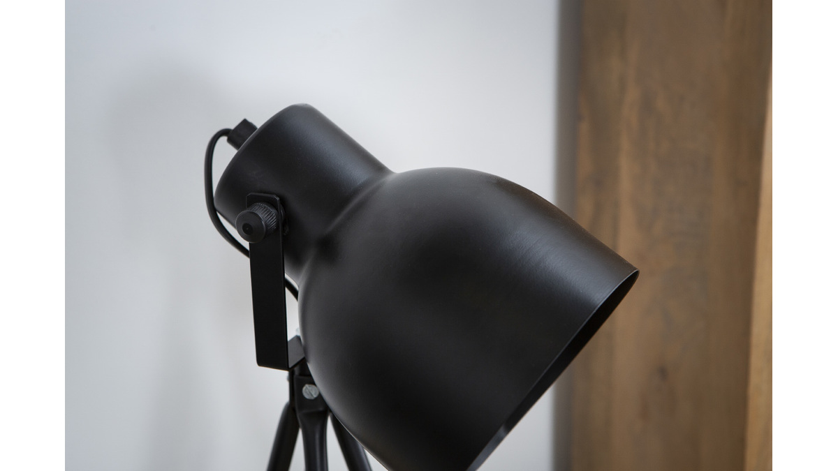 Lampe  poser design trpied acier noir CITY