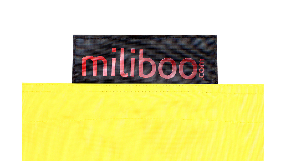 Pouf gant design jaune BIG MILIBAG