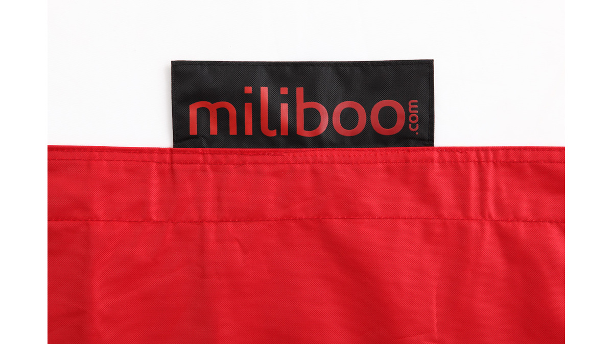Pouf gant design polyester rouge BIG MILIBAG