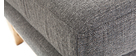 Repose-pieds scandinave déhoussable gris clair OSLO