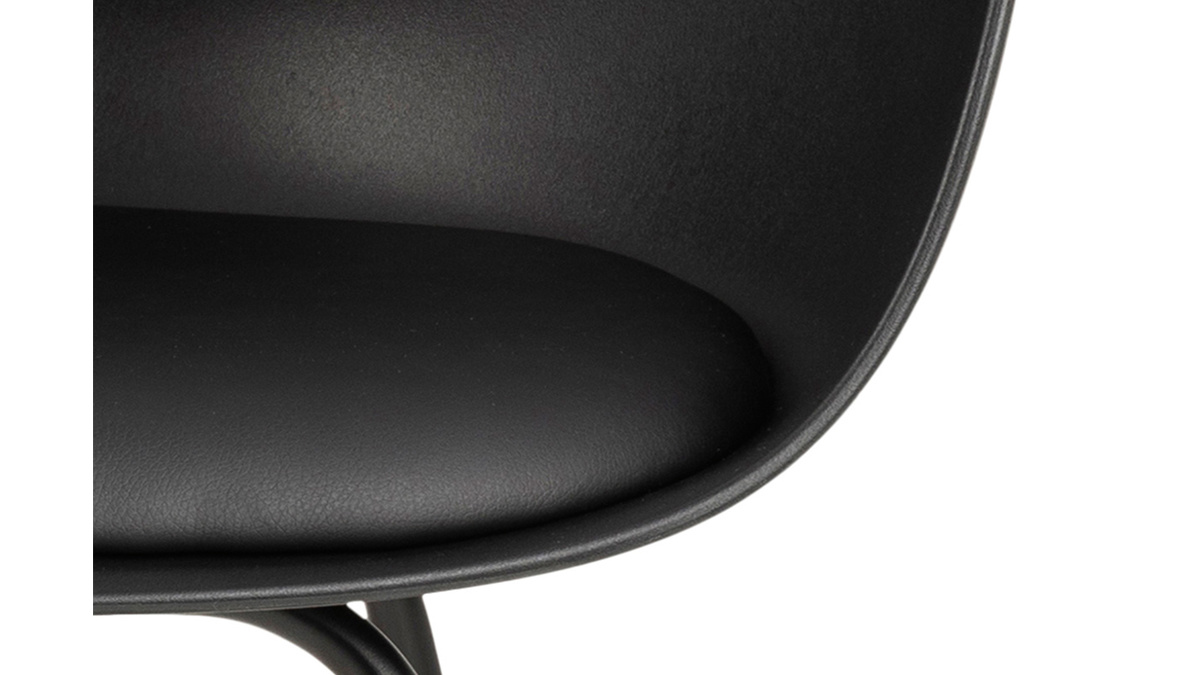 Rocking chair design noir KAALA