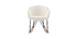 Rocking chair design tissu blanc effet laine bouclée RHAPSODY - Miliboo & Stéphane Plaza
