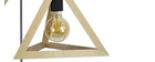 Suspension pyramide en bois 3 lampes DUNE