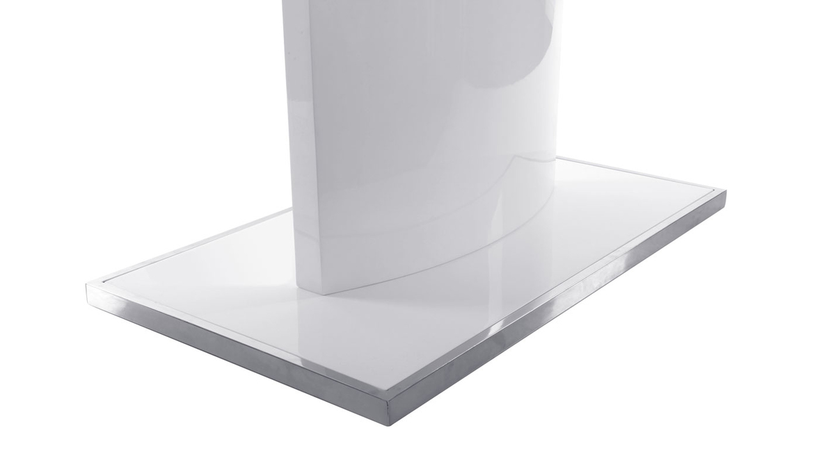 Table à manger design extensible blanche L160-200 cm CLEONES