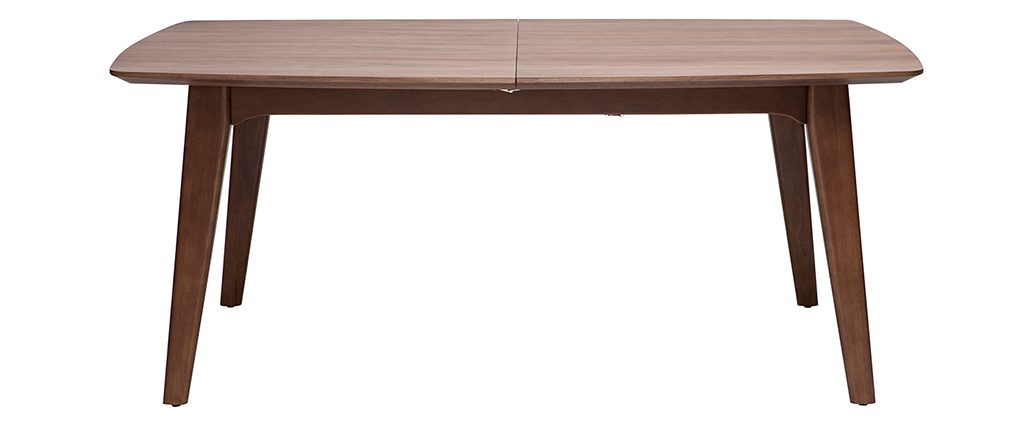 Table à manger design extensible noyer L180-230 cm FIFTIES