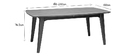 Table à manger design extensible noyer L180-230 cm FIFTIES