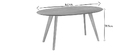 Table à manger design scandinave ovale chêne L160 cm MARIK