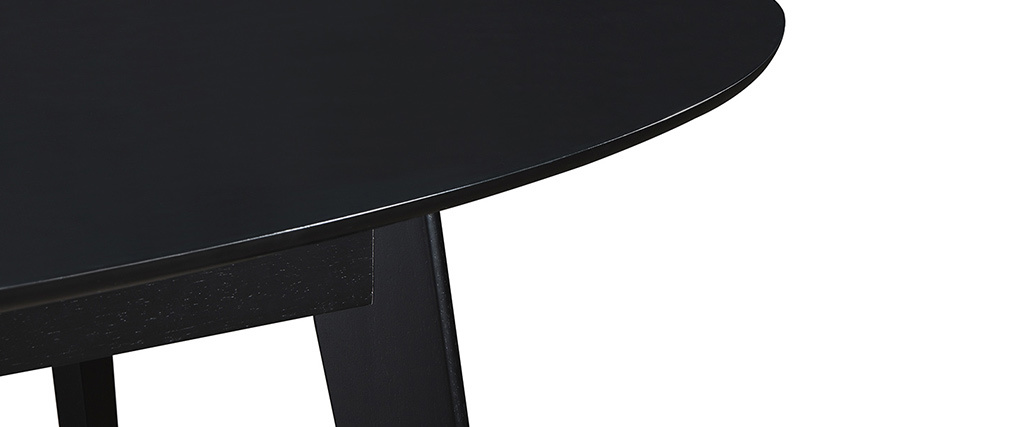 Table à manger extensible noire L160-200 cm MARIK