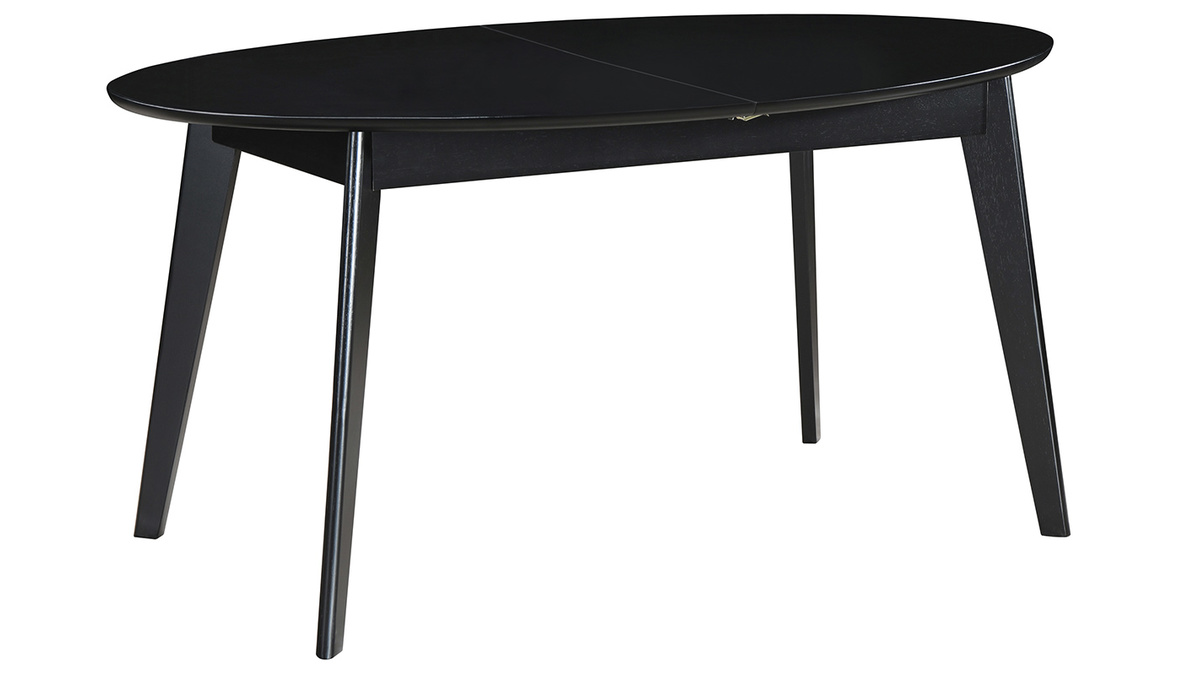 Table à manger extensible noire L160-200 cm MARIK