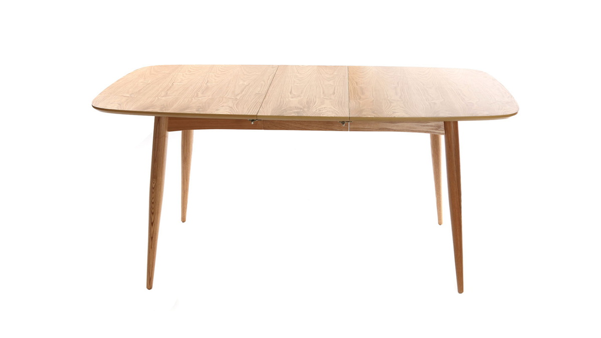 Table  manger extensible rectangulaire en bois clair L130-160 cm NORDECO