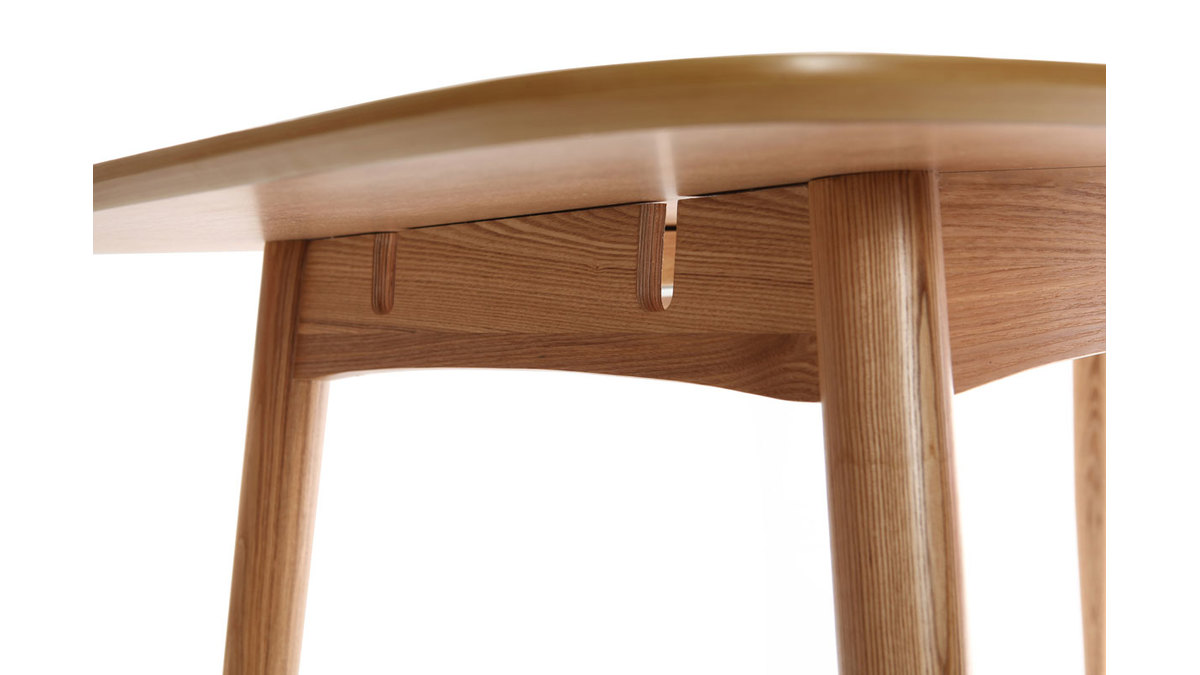 Table  manger extensible rectangulaire en bois clair L130-160 cm NORDECO