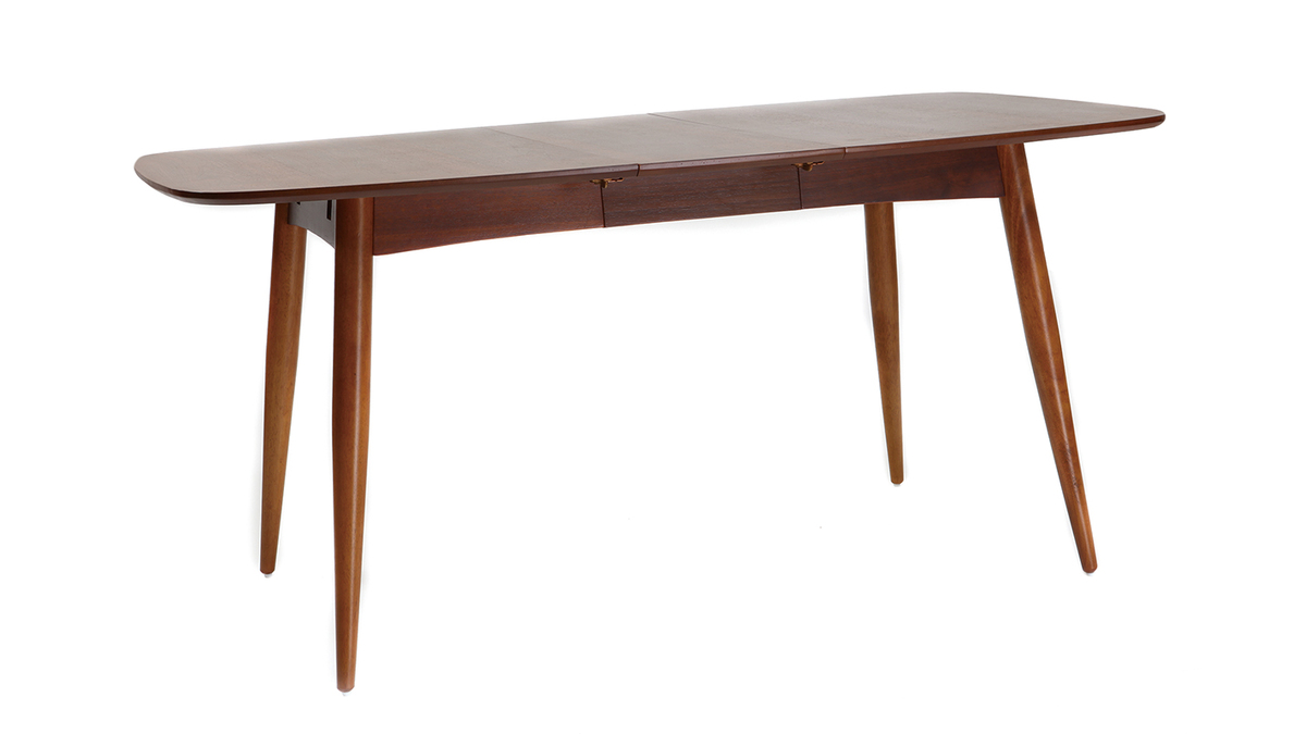 Table  manger extensible rectangulaire en bois fonc L130-160 cm NORDECO