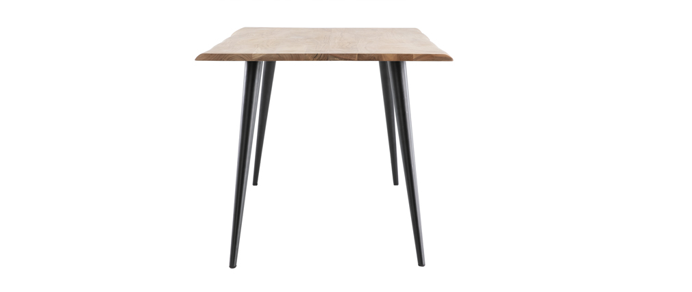 Table à manger industrielle acacia massif et métal rectangulaire L175 cm EDGE