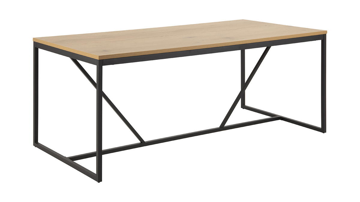Table  manger industrielle mtal et bois L180 cm TRESCA