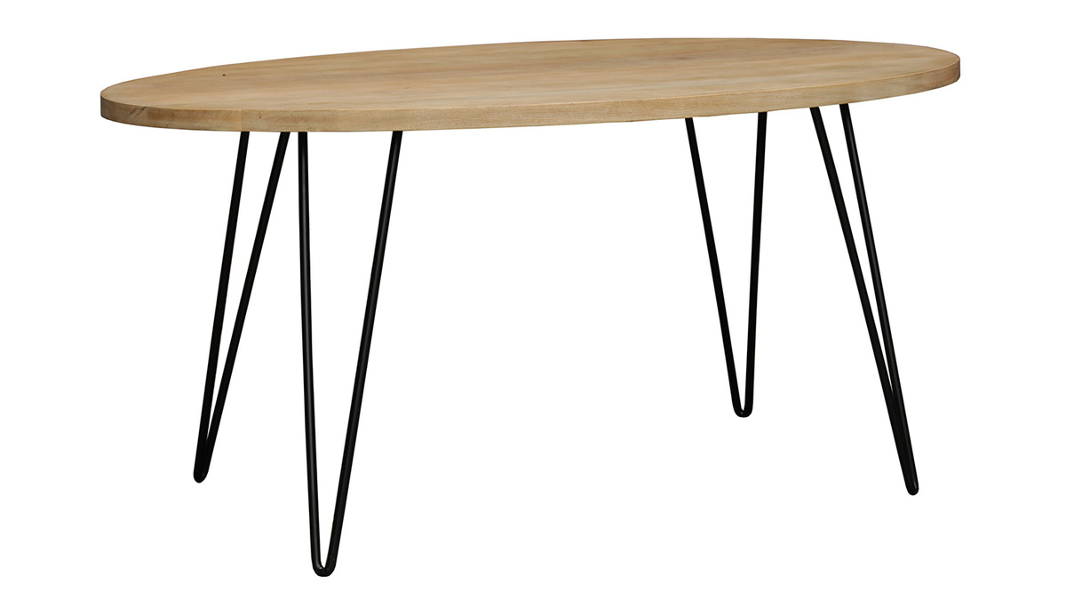 Table  manger ovale en bois manguier massif L160 cm VIBES