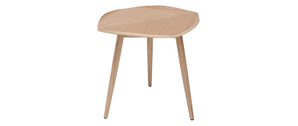 Table basse bois en forme de feuille L60 cm PHYLL
