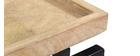 Table basse carrée en manguier massif et métal noir L55 cm FRAME