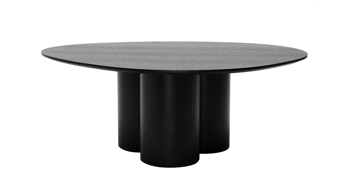 Table basse design bois noir L100 cm HOLLEN