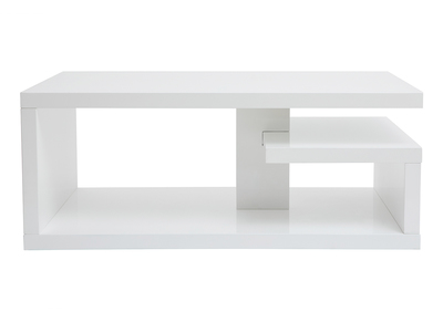 Table basse design laquée blanc L100 cm HALTON