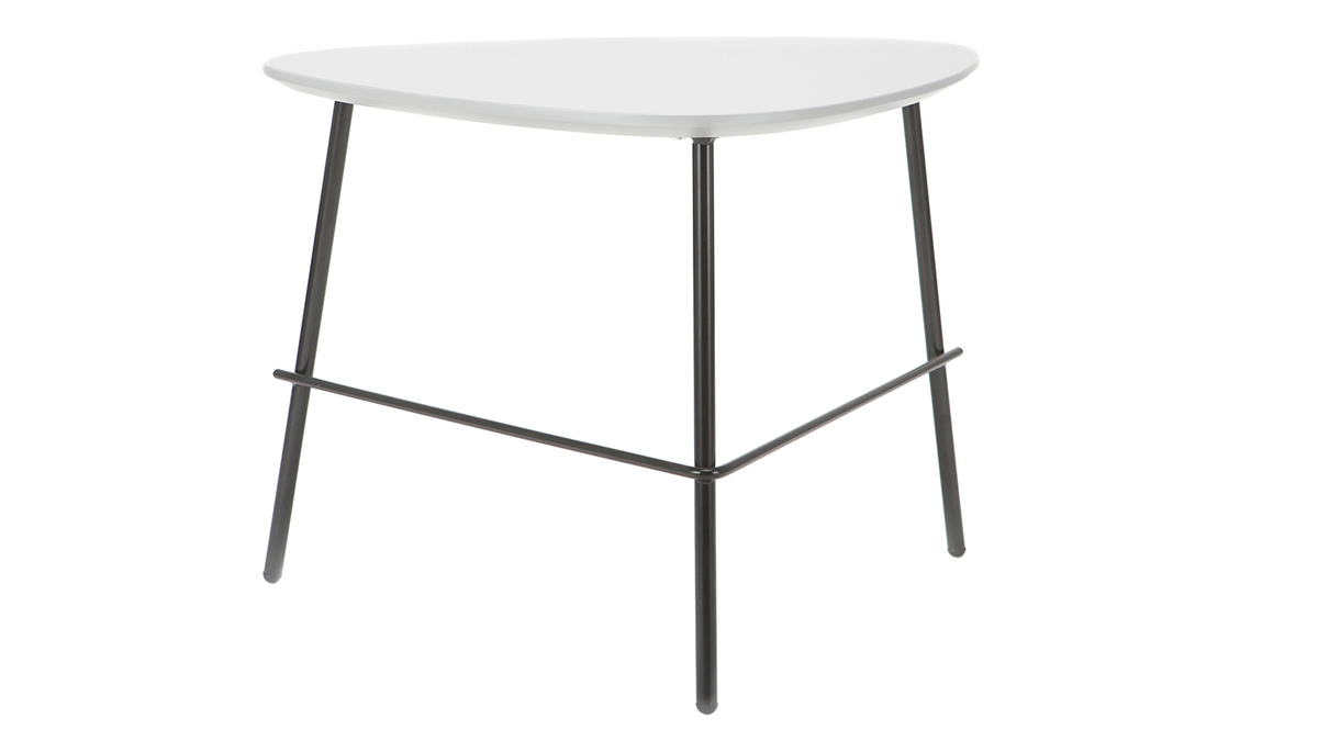 Table basse design mtal gris L60 cm BLOOM