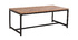 Table basse moderne en acacia massif et métal noir STICK