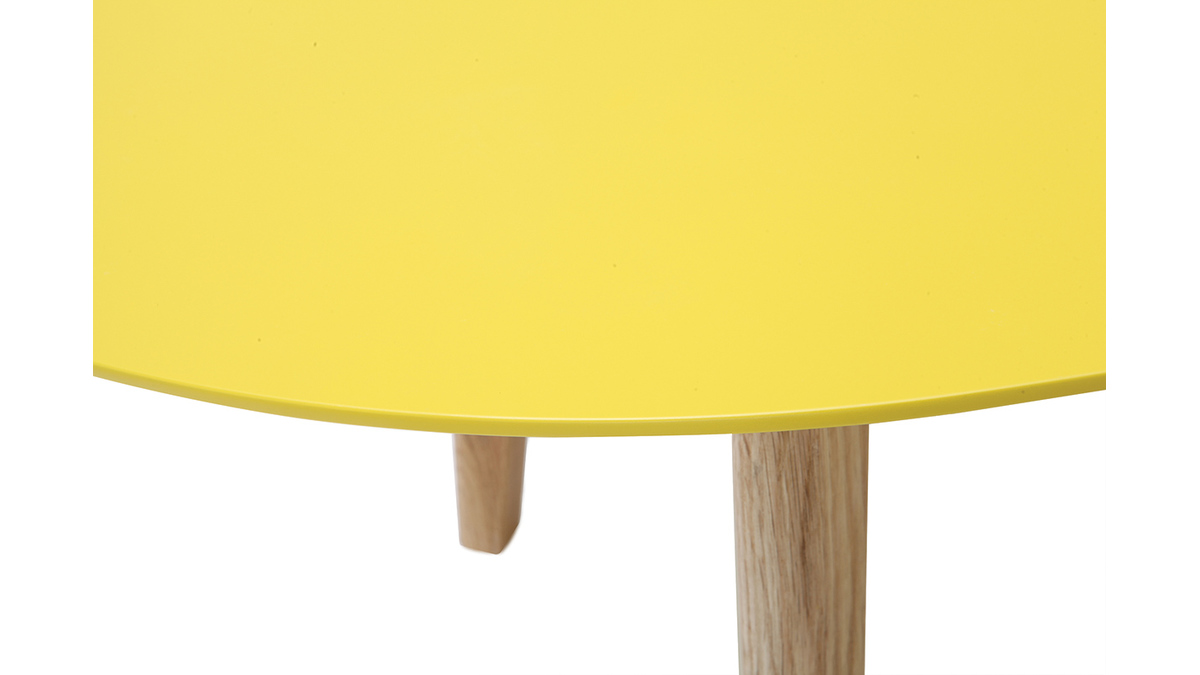 Table basse ovale jaune L120 cm EKKA