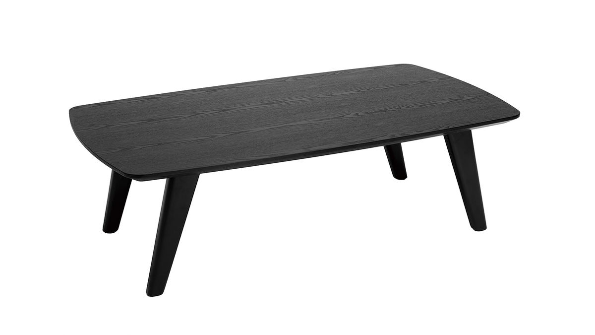 Table basse vintage noire rectangulaire L120cm FIFTIES