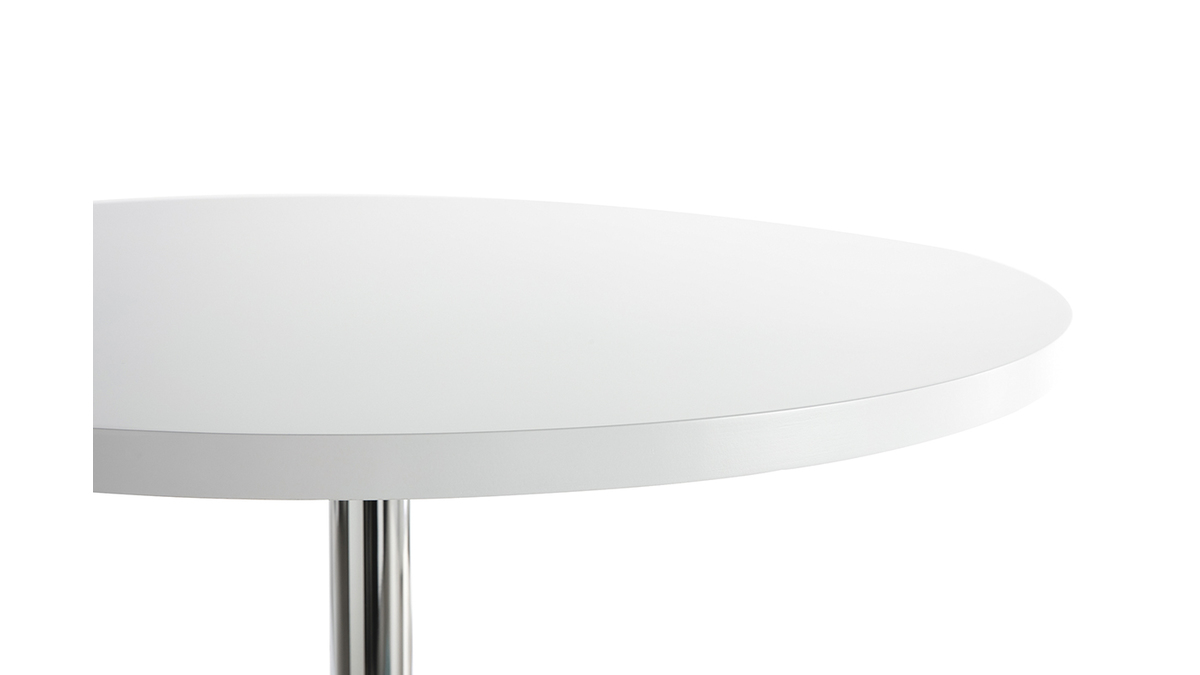 Table de bar design ronde blanche JAMES