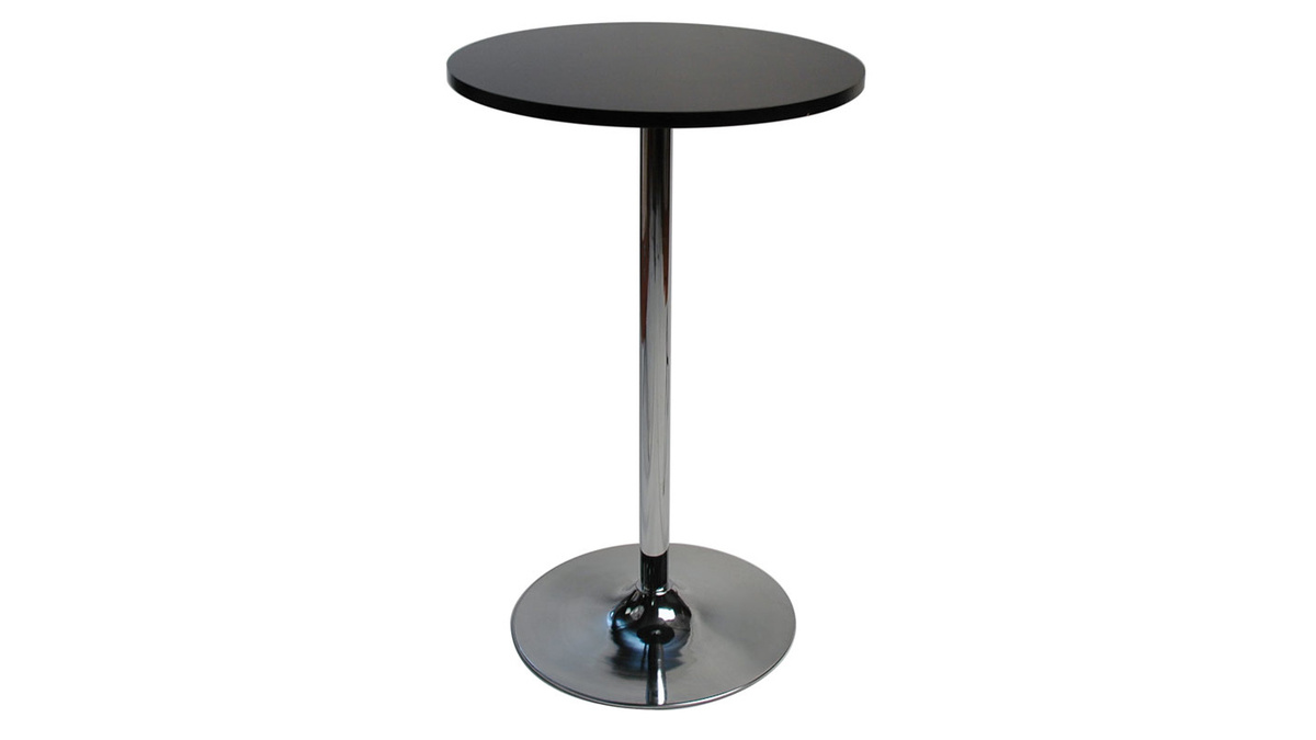 Table de bar design ronde noir JAMES